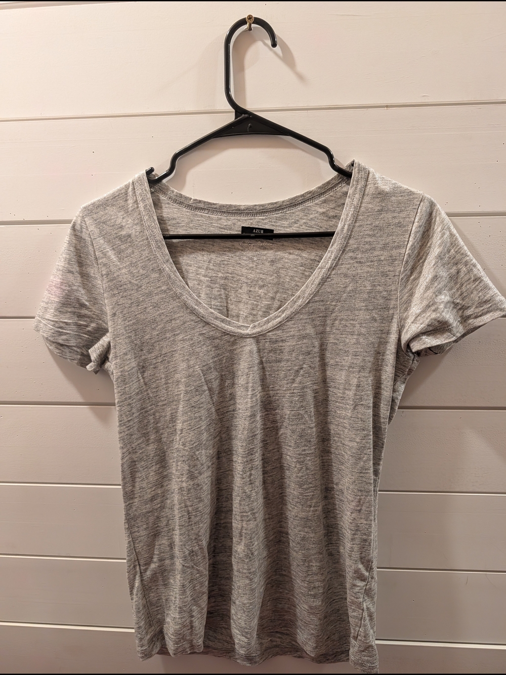 Aerie Heather Gray V-Neck Short Sleeve Tee